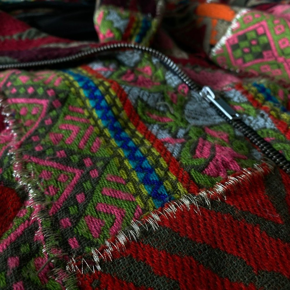 Zara Patchwork Embroidered Moto Jacket - image 8